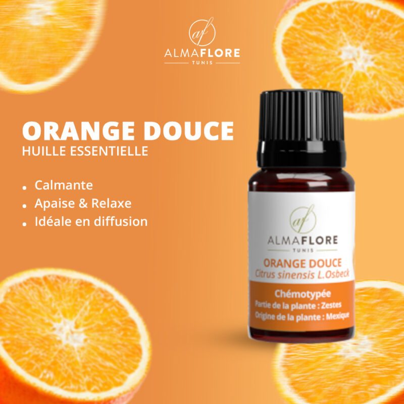 ALMAFLORE Huile Essentielle d'orange douce BIO 10ML